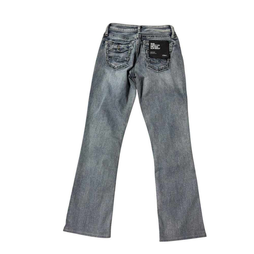 Womens Silver jeans Suki Slim boot‎ Mid rise Curvy Fit Tagged 26/35 NWT - Picture 3 of 10